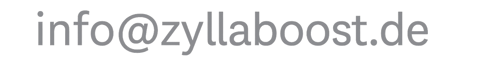 Nachricht schreiben an Info A T Zyllaboost Punkt D E